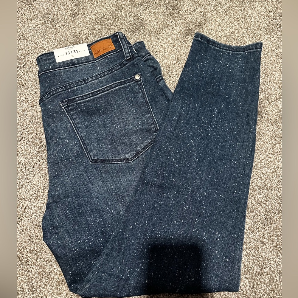 Judy Blue bleach splattered skinny jeans